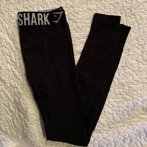 Gymshark leggings black with white detail